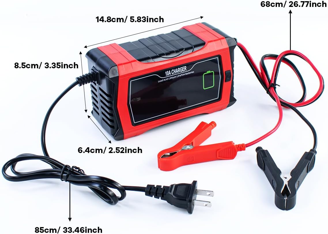AMOSTING Smart Battery Charger 10A