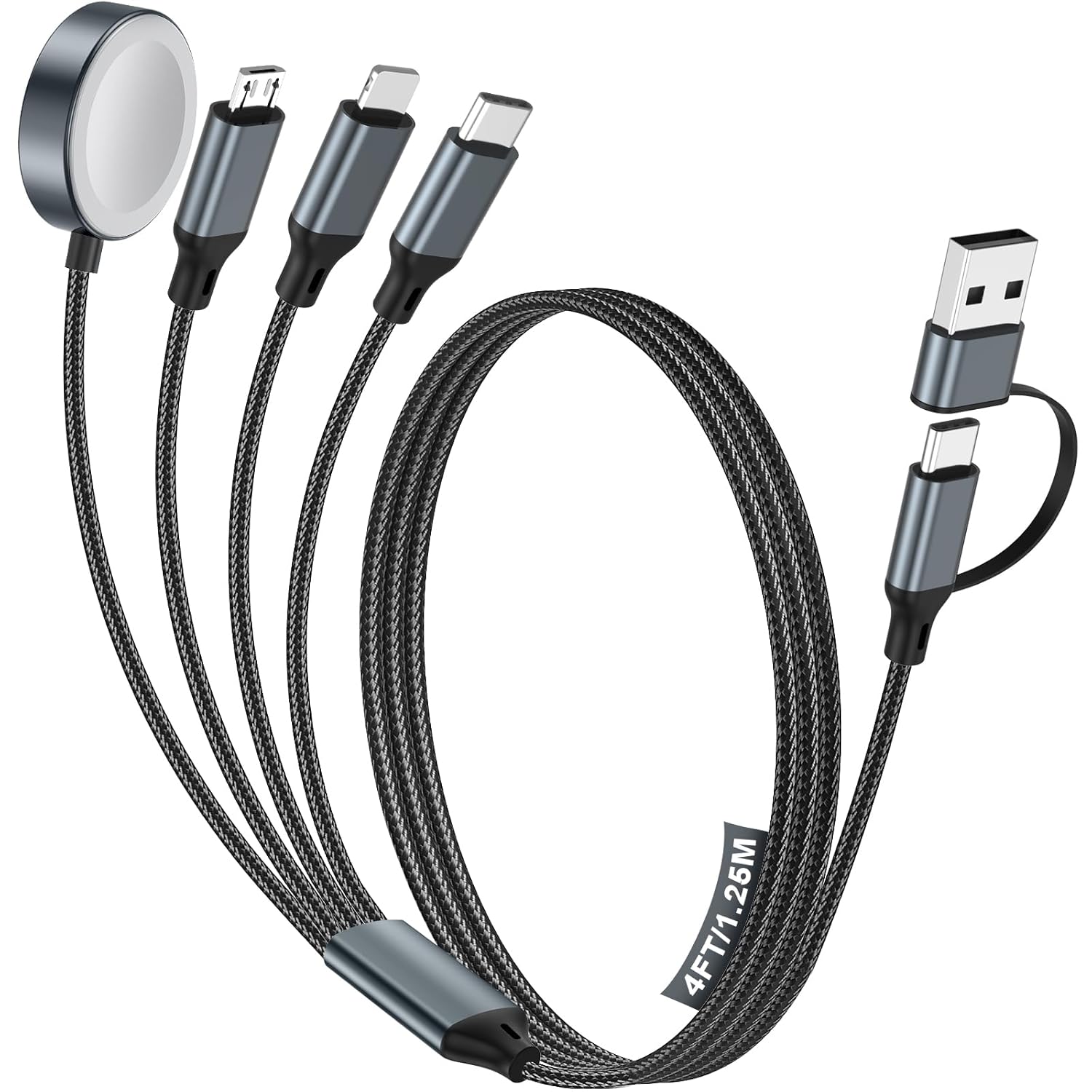 AMOSTING Travel Essentials,Multi Charging Cable 4Ft