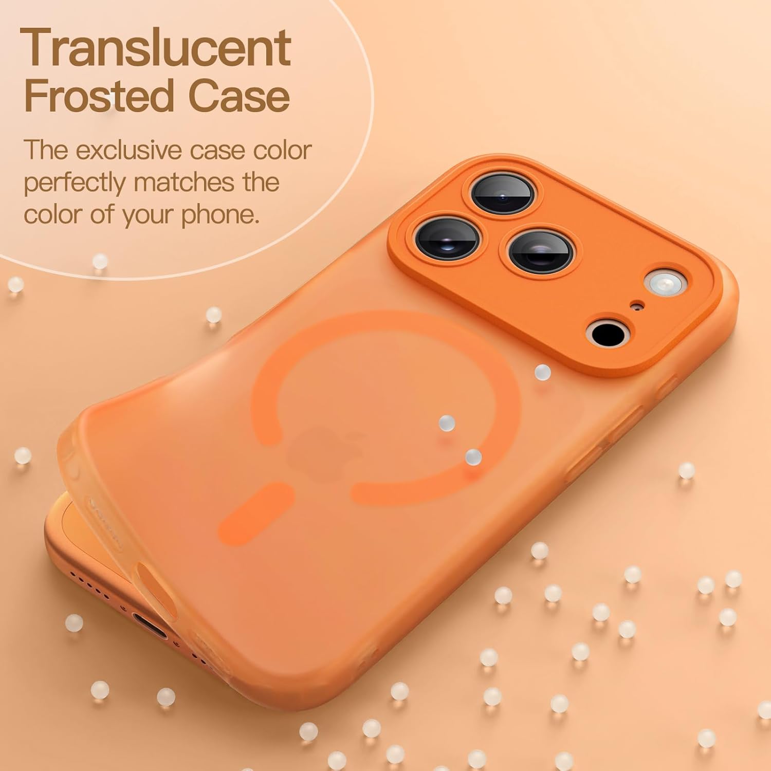 AMOSTING Matte Case for iPhone 17 Pro(Orange)