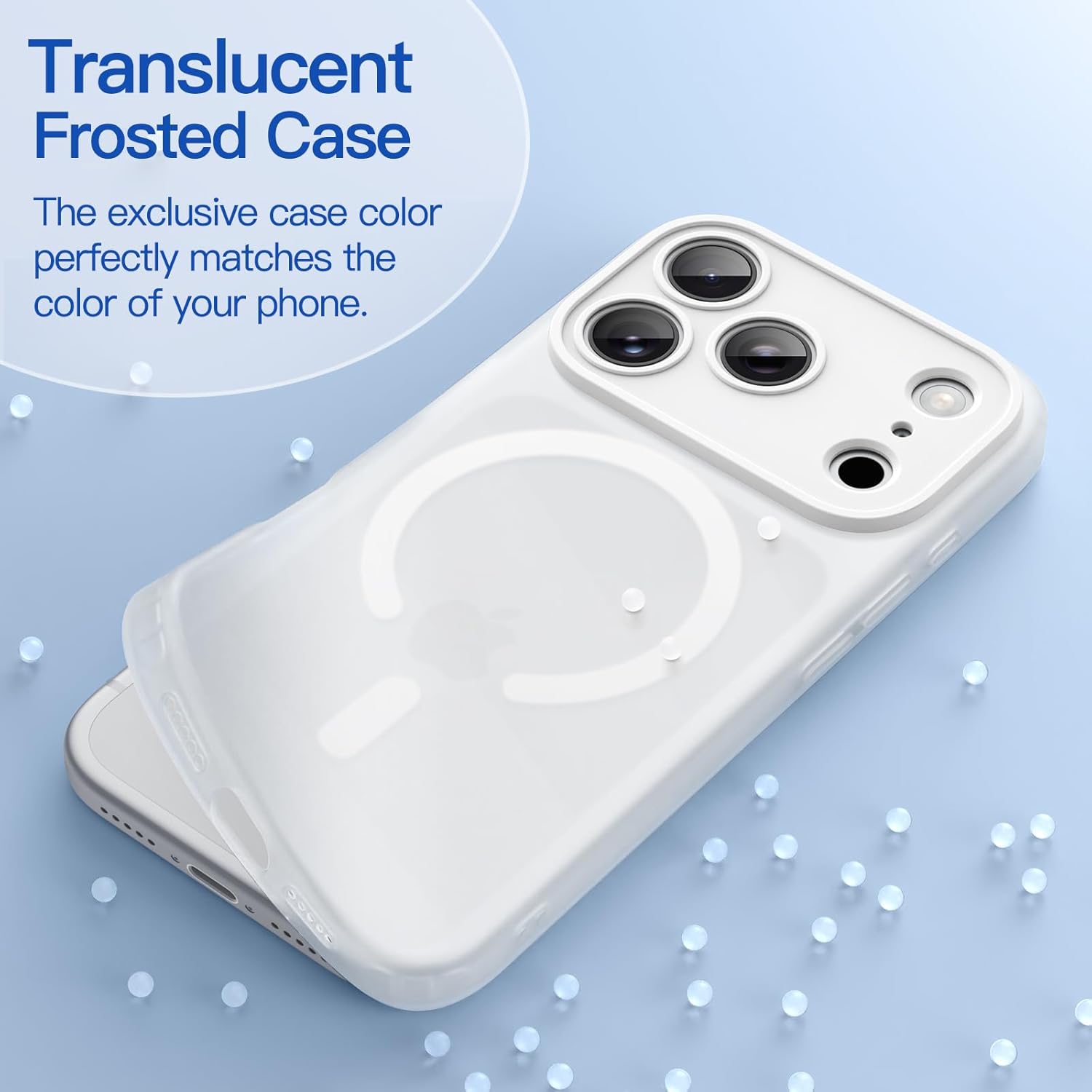 AMOSTING Matte Case for iPhone 17 Pro(Frosted Clear)
