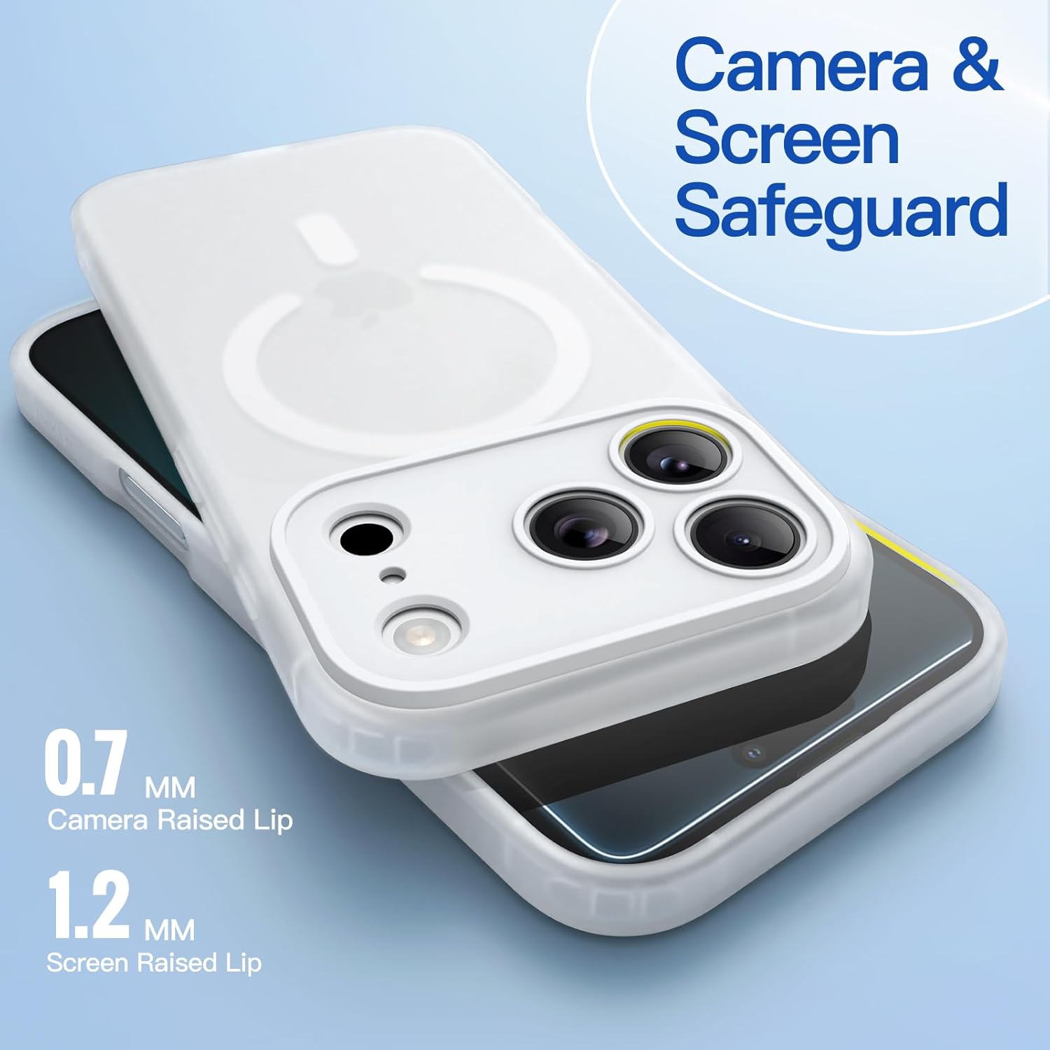 AMOSTING Matte Case for iPhone 17 Pro(Frosted Clear)