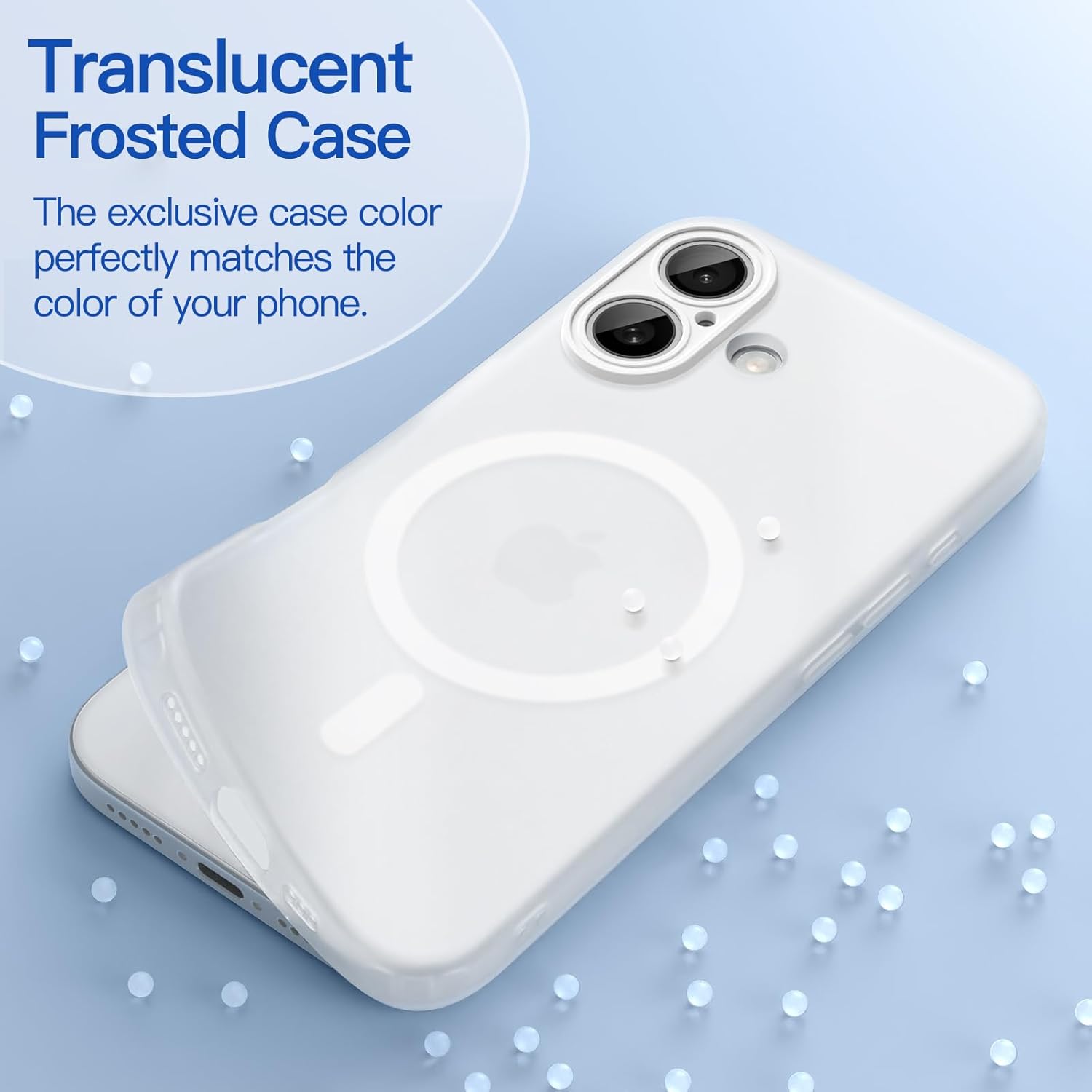 AMOSTING Matte Case for iPhone 17 （White）