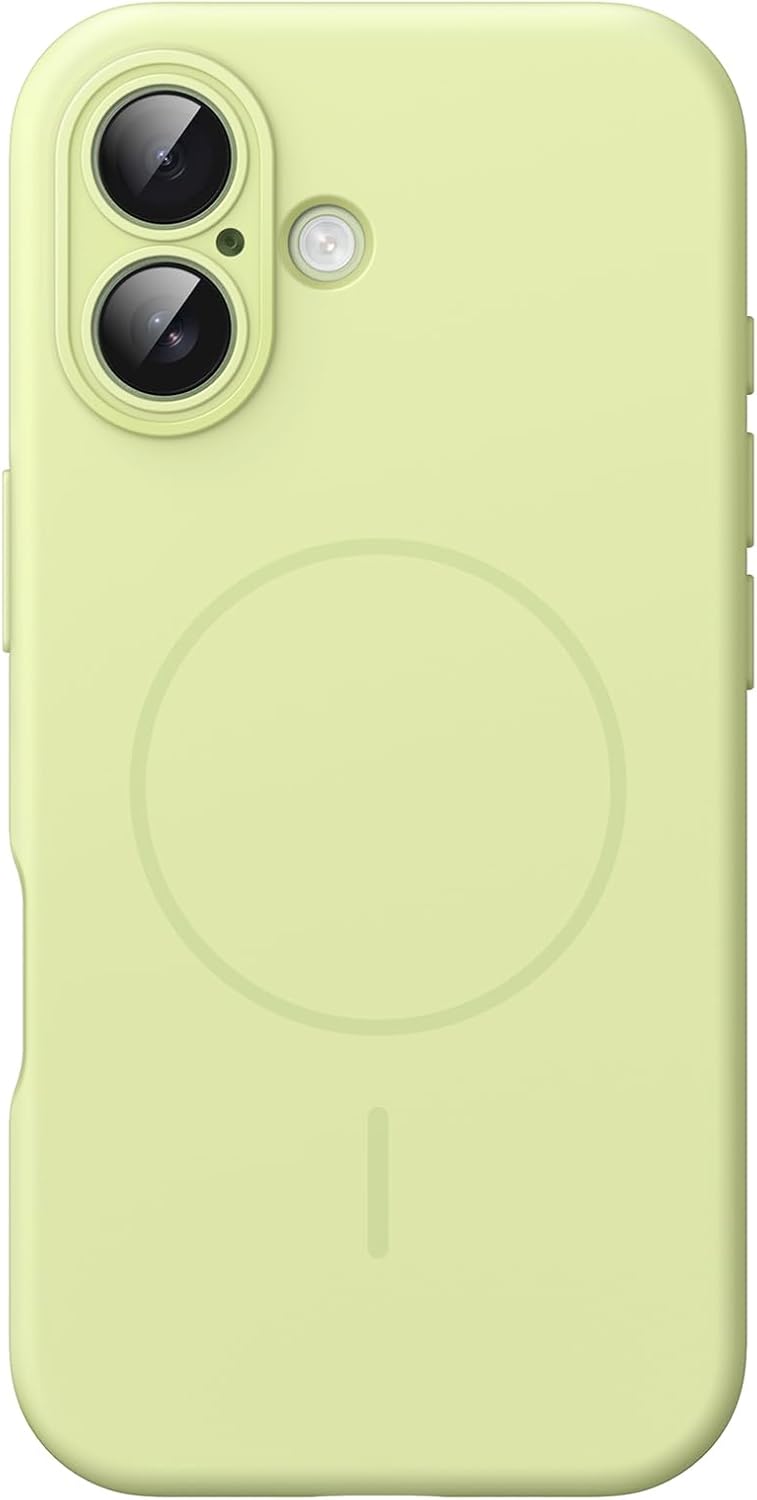 AMOSTING Magnetic Silicone Case for iPhone 17 (Green)