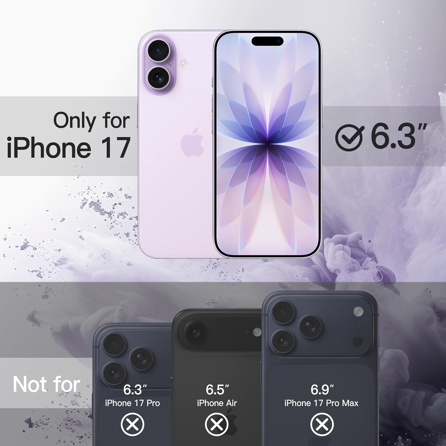 AMOSTING Case for iPhone 17 (Purple)