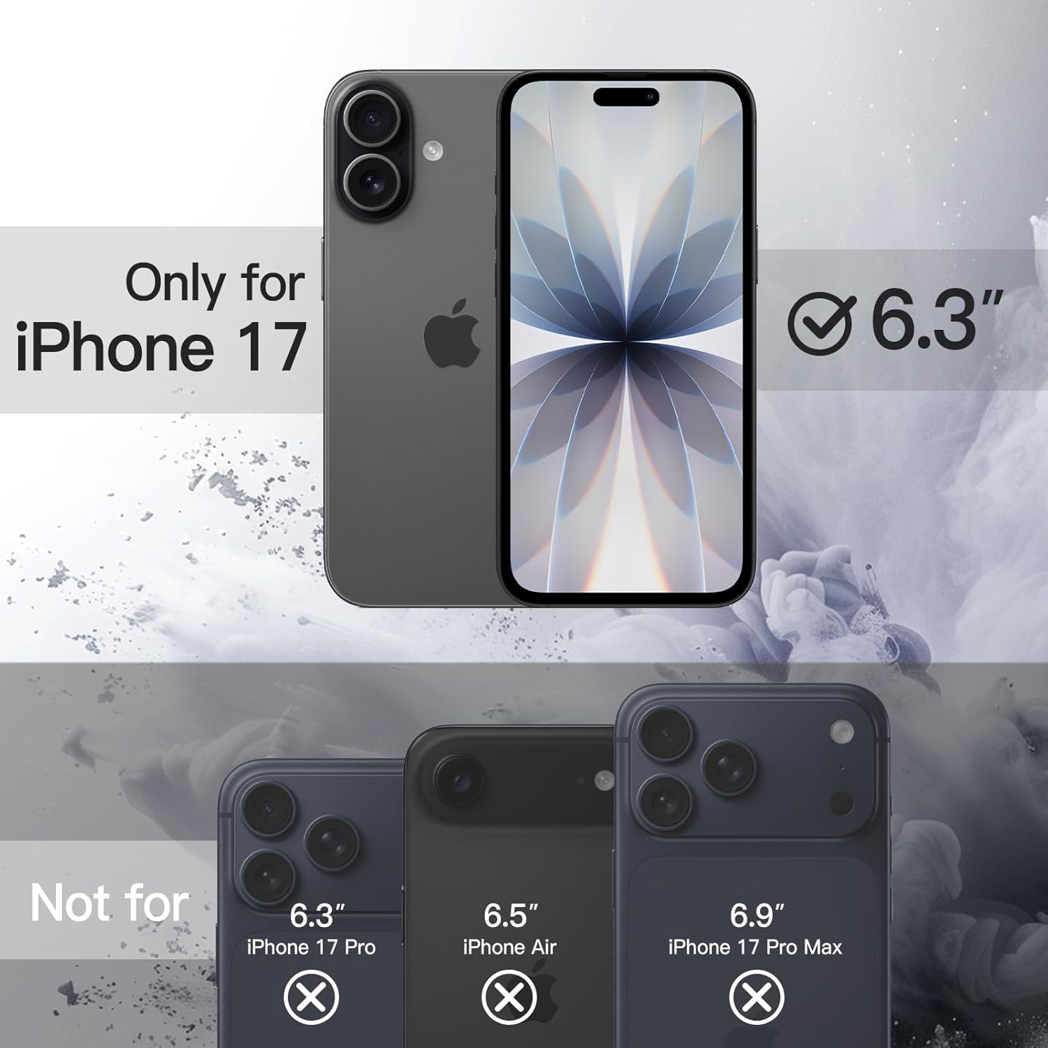 AMOSTING Case for iPhone 17 (Dark Black)