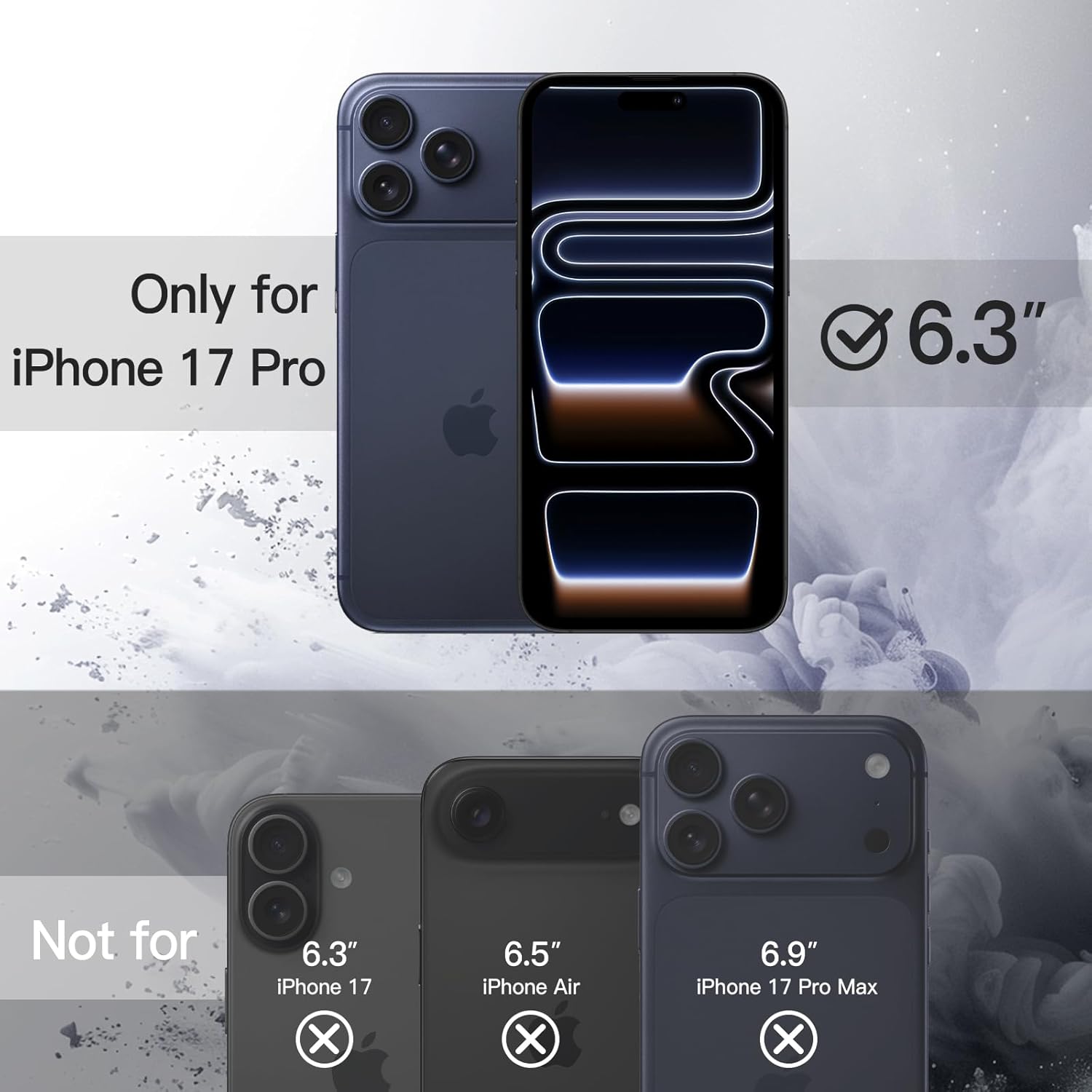 AMOSTING Case for iPhone 17 Pro (Dark Blue)