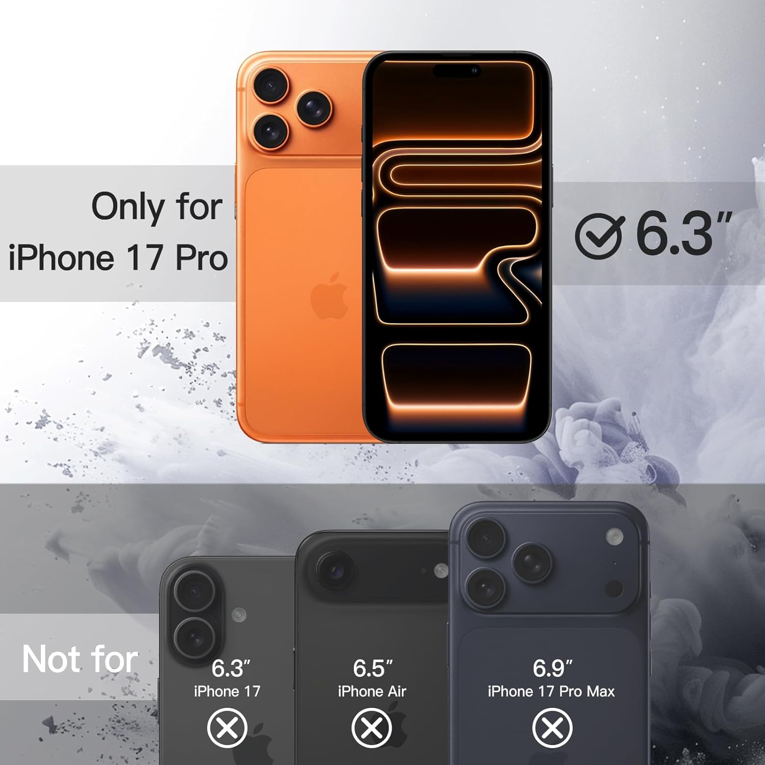 AMOSTING Case for iPhone 17 Pro (Orange)