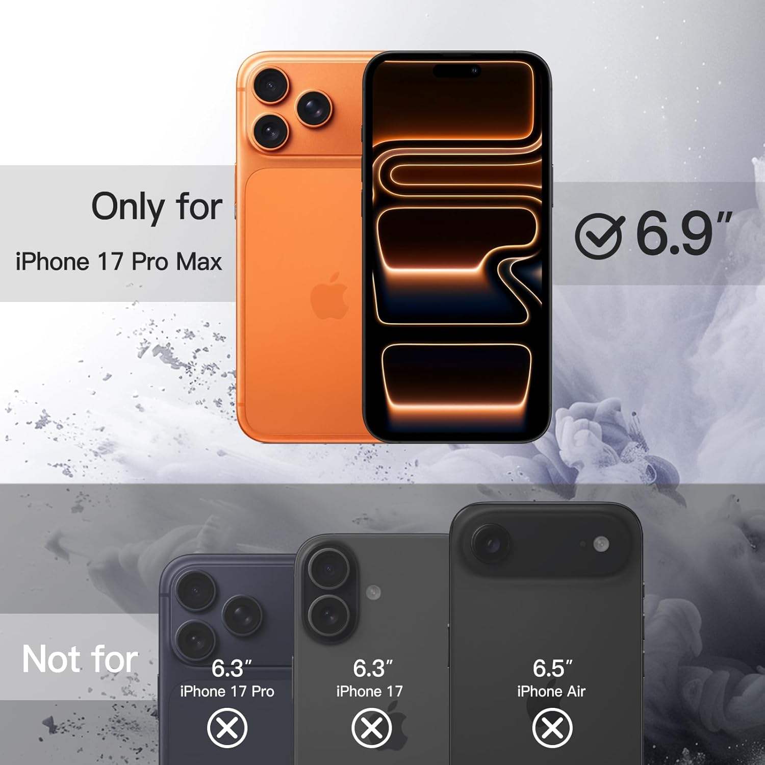 AMOSTING Magnetic Case for iPhone 17 Pro Max (Orange)