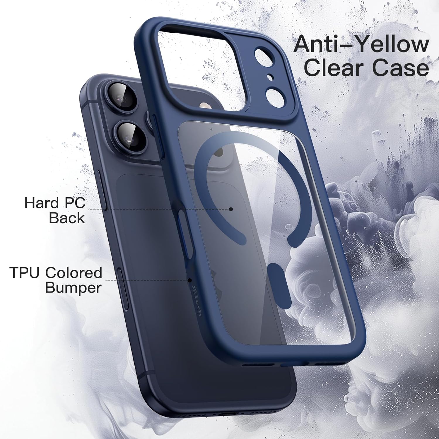 AMOSTING Magnetic Case for iPhone 17 Pro Max (Dark Blue)