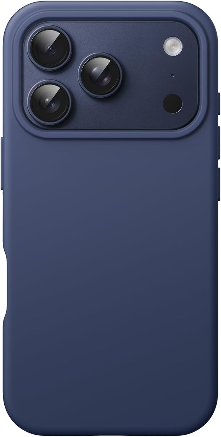 AMOSTING Liquid Silicone Case for iPhone 17 Pro - Dark Blue