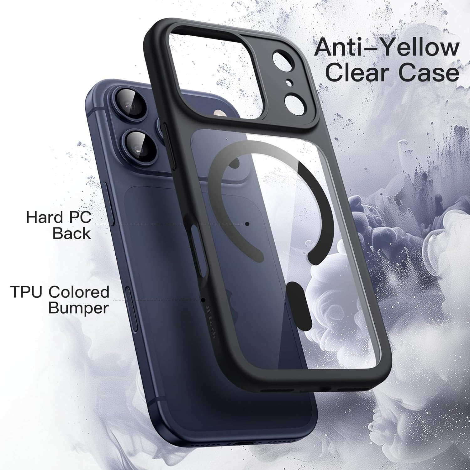 AMOSTING Magnetic Case for iPhone 17 Pro Max (Black)