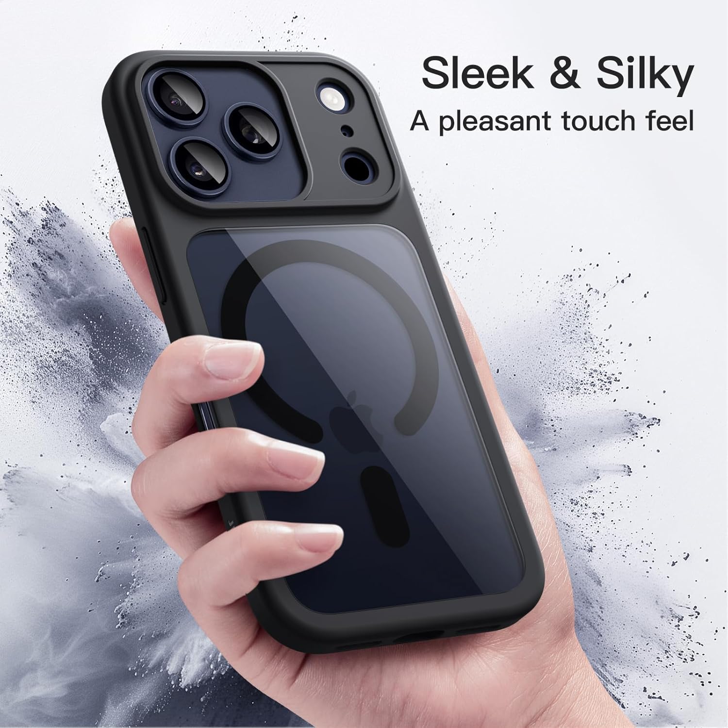 AMOSTING Magnetic Case for iPhone 17 Pro Max (Black)