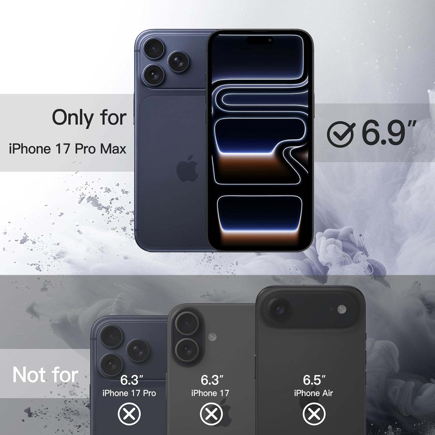 AMOSTING Case for iPhone 17 Pro Max (Dark Blue)
