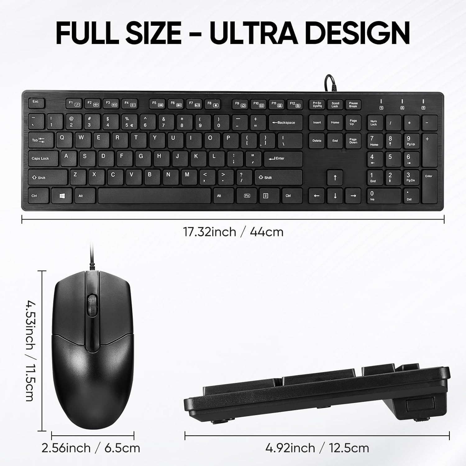 AMOSTING Wired Keyboard and Mouse Combo