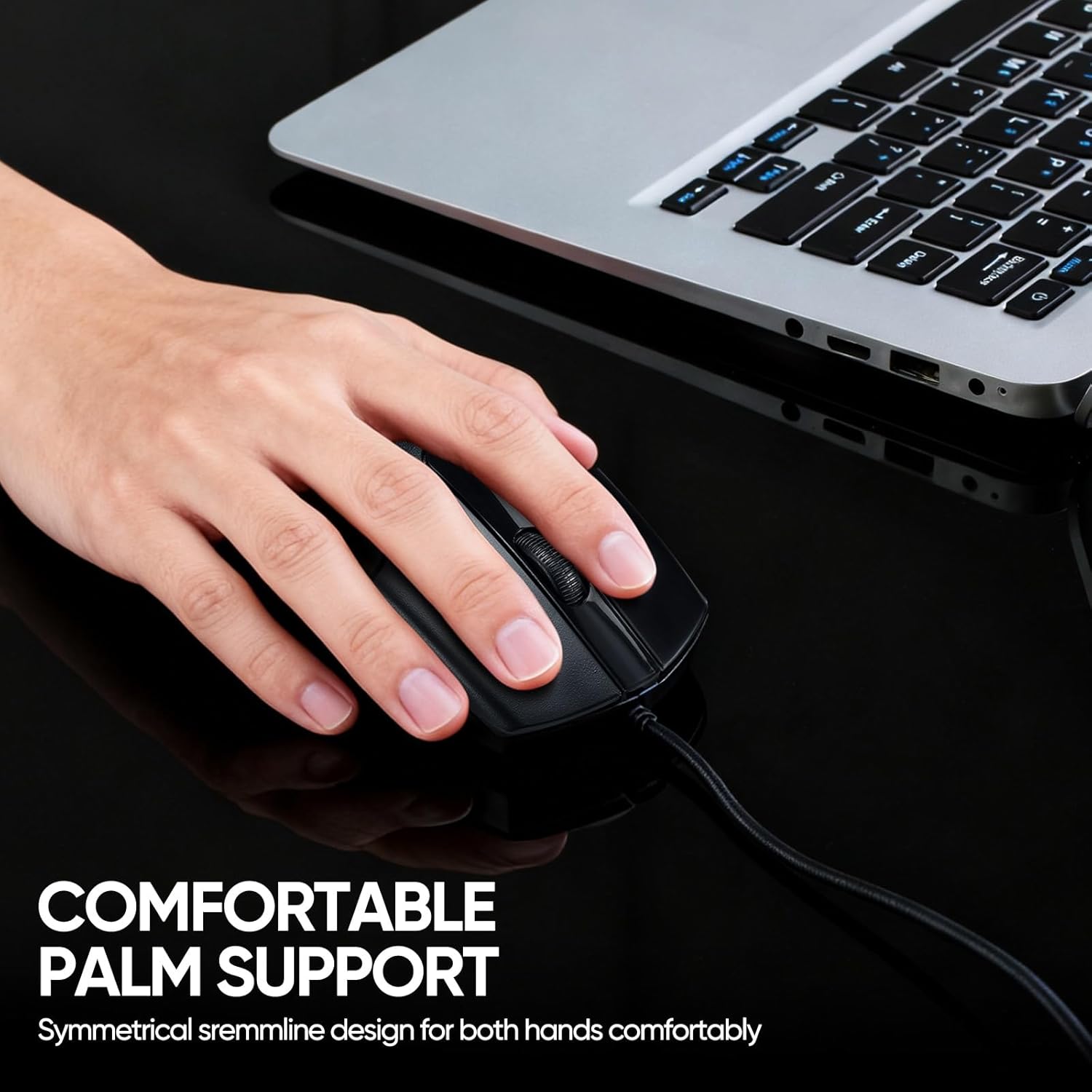 AMOSTING Wired Keyboard and Mouse Combo