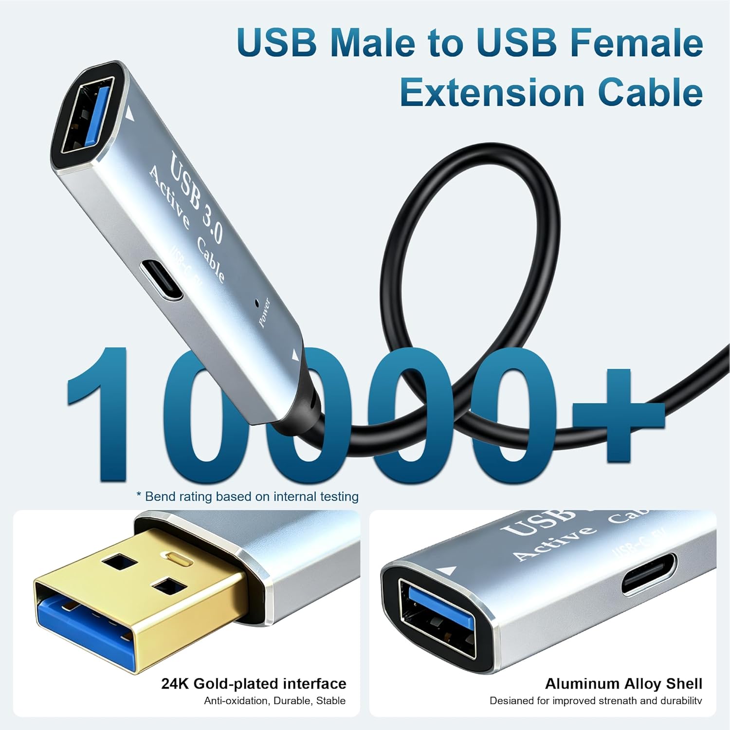 AMOSTING USB 3.0 Active Extension Cable
