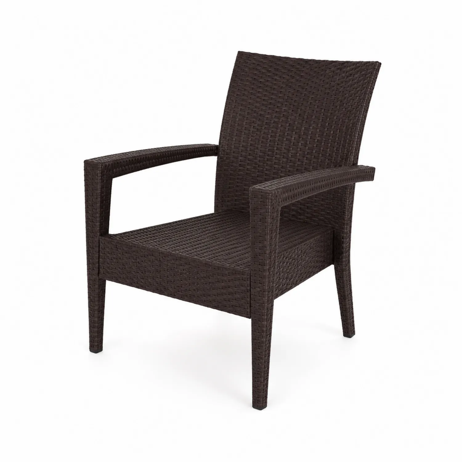 Fauteuil en résine tressée avec cadre en acier