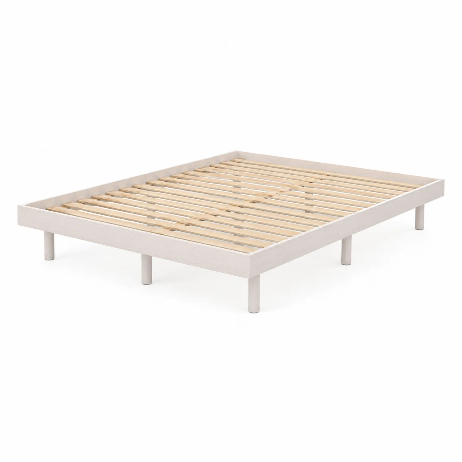 Cadre de lit en bois de chêne blanc 200x160 cm