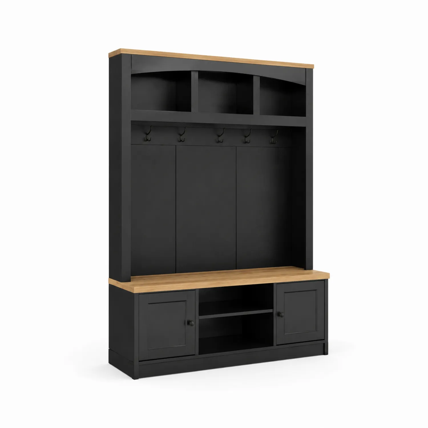Meuble d'entrée en Bois MDF et Chêne avec Banc