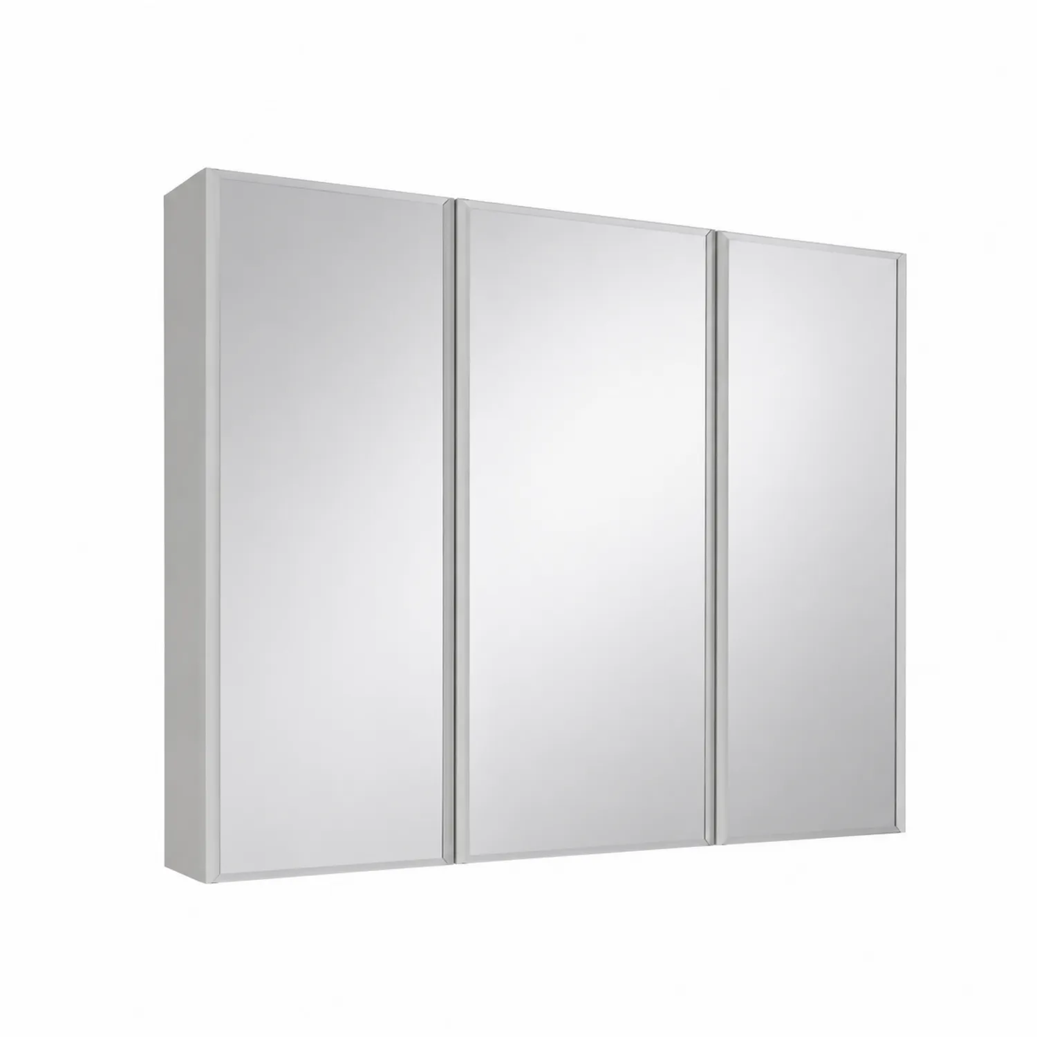 Armoire de salle de bain en aluminium avec miroir à trois portes