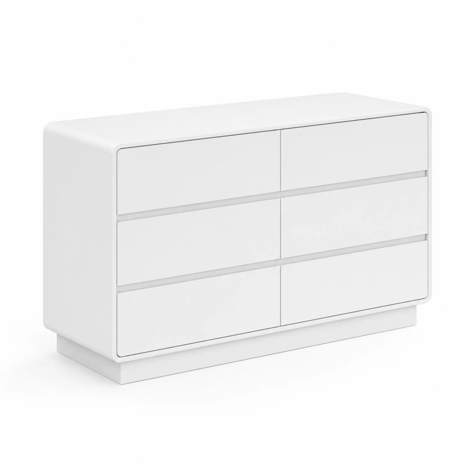 Commode blanche 6 tiroirs en MDF