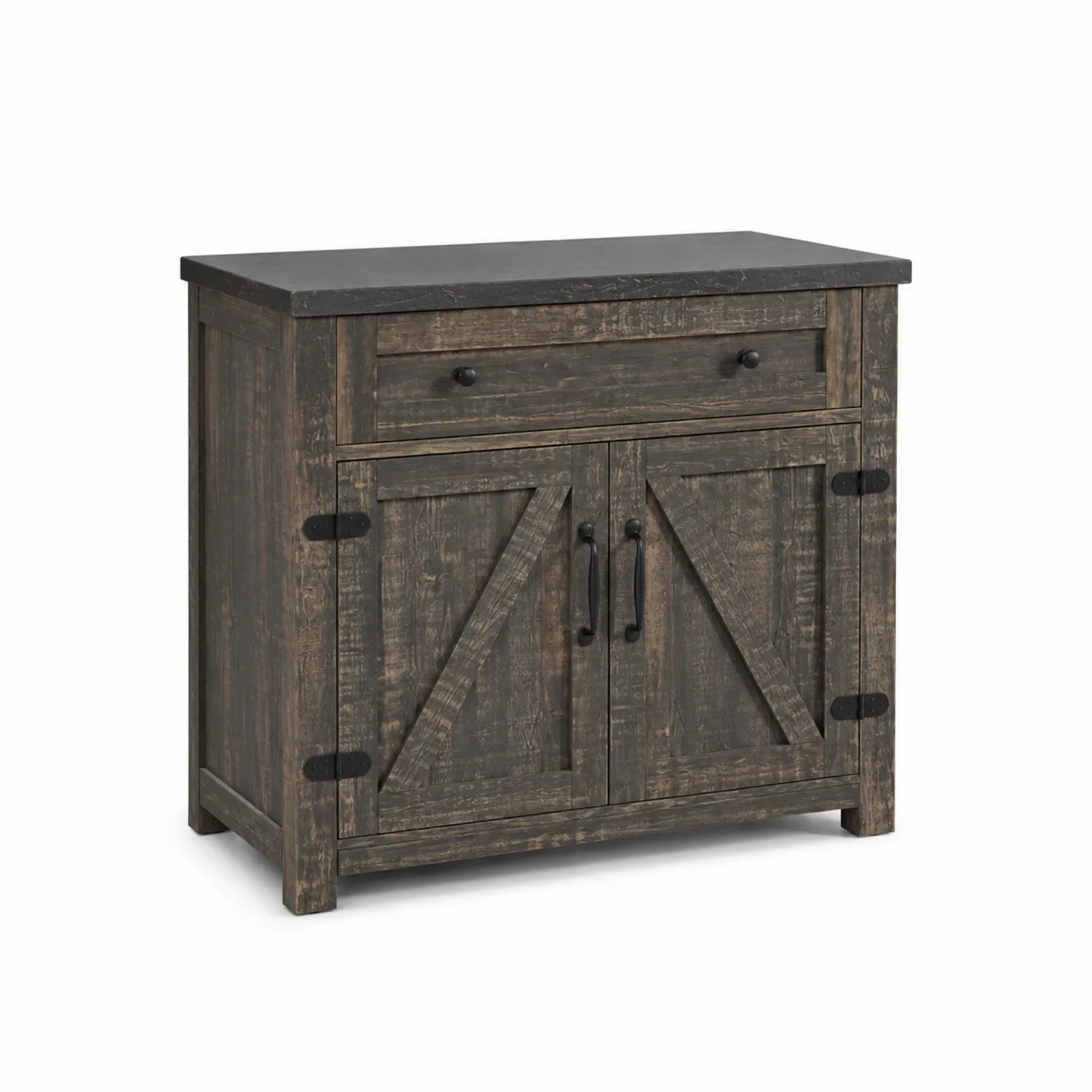 Buffet en bois avec 2 portes et 1 tiroir