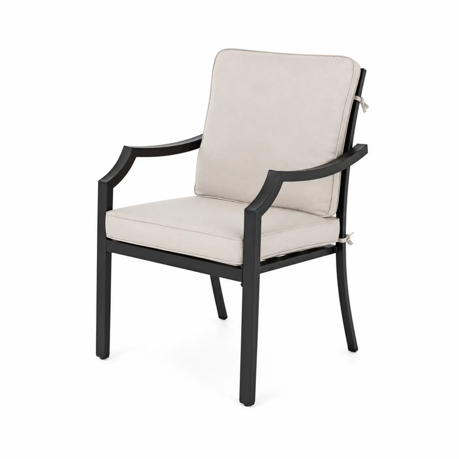 Chaise de jardin en aluminium avec coussins en polyester