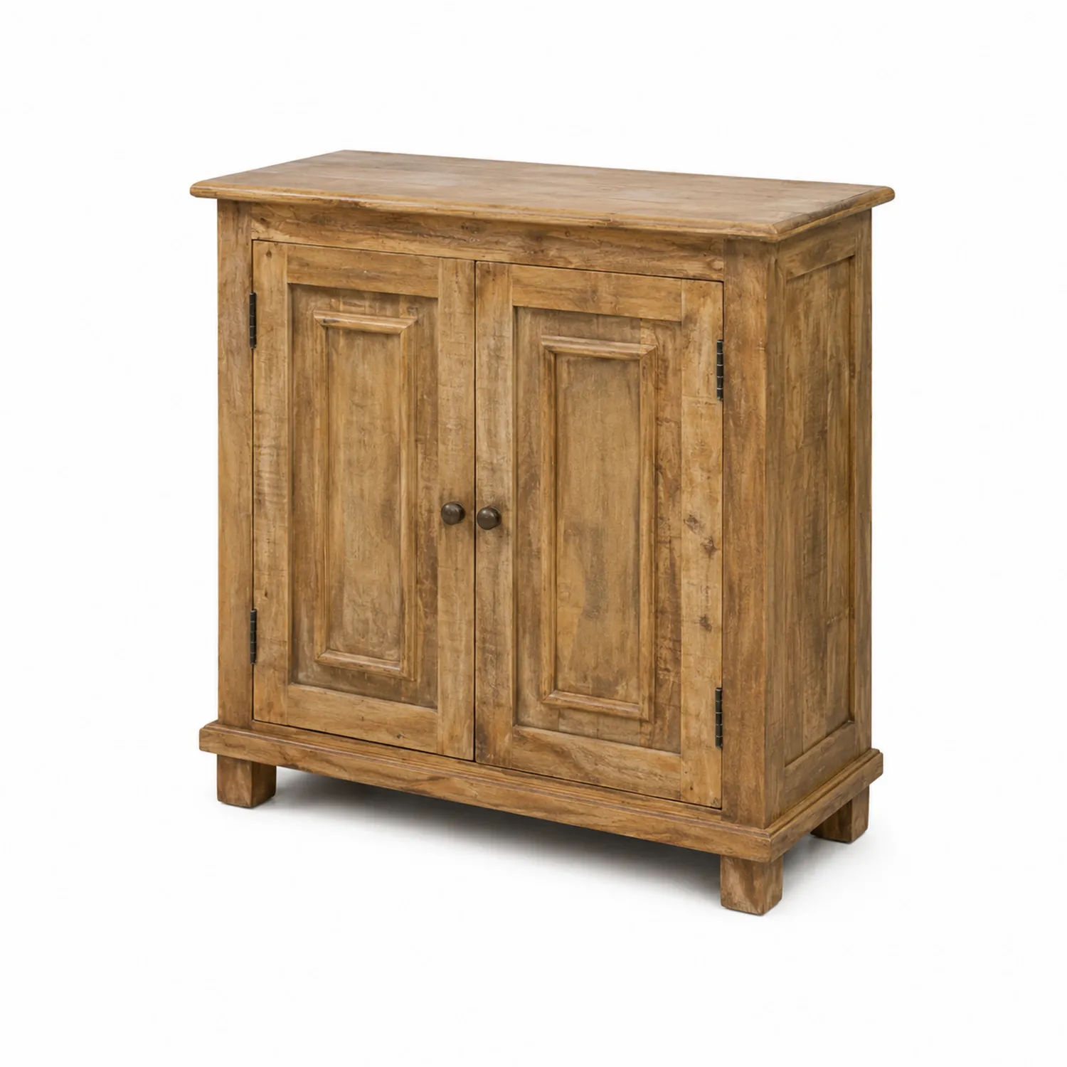 Buffet en bois massif de pin 2 portes Marron 85x85x40 cm