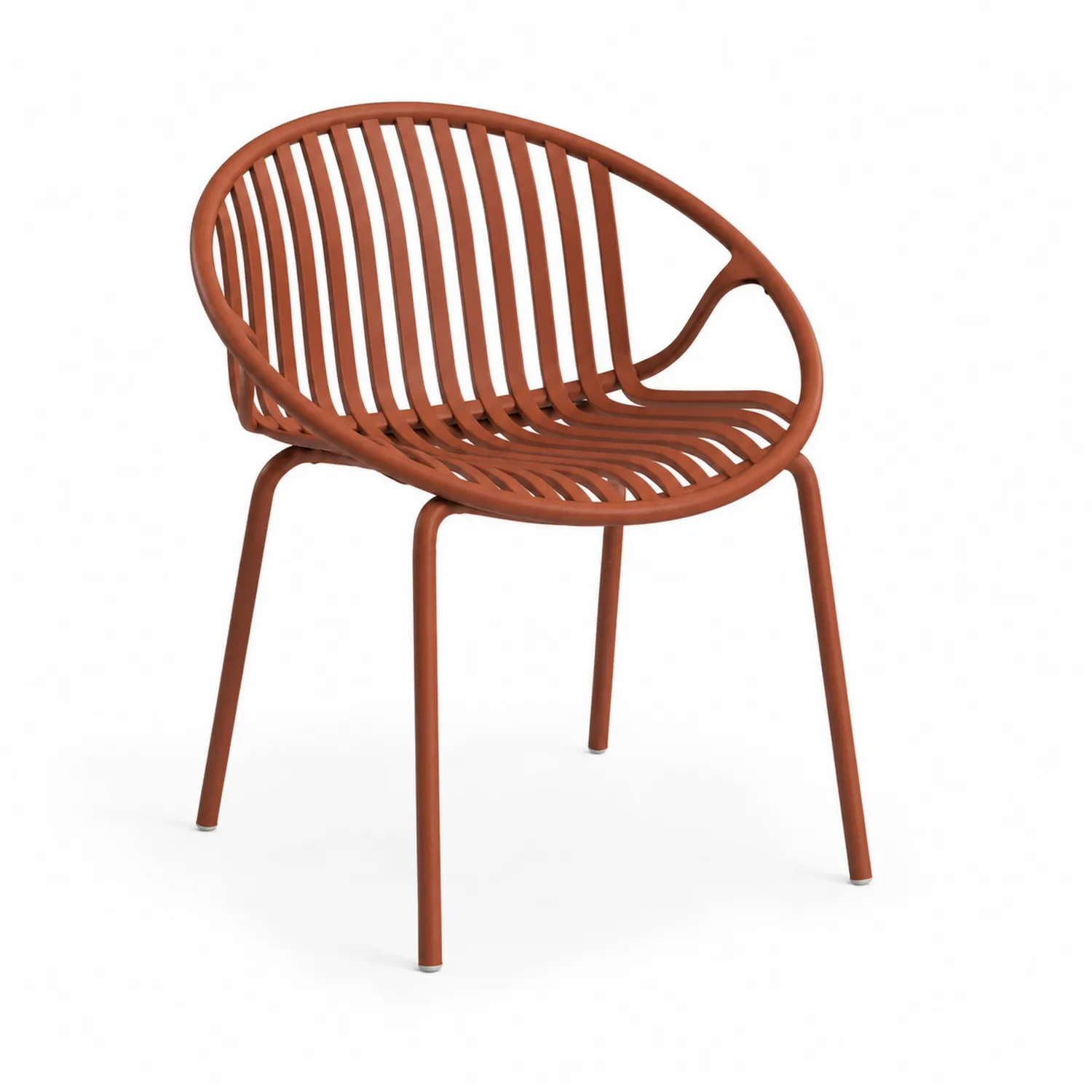 Chaise de jardin en métal Marron