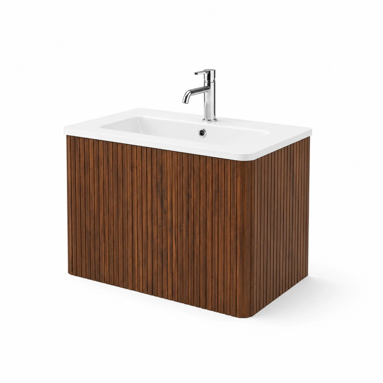 Meuble lavabo en bois et céramique