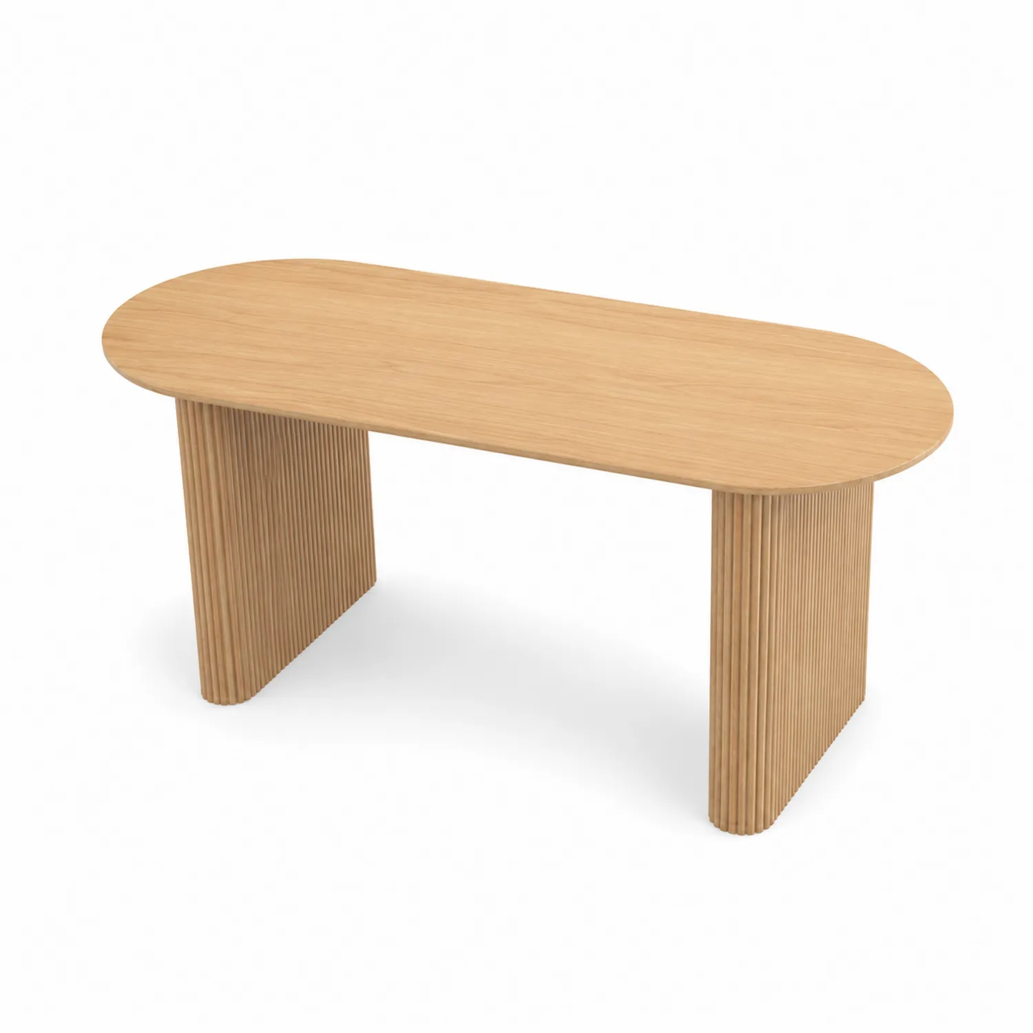 Table de salle à manger ovale en bois de chêne