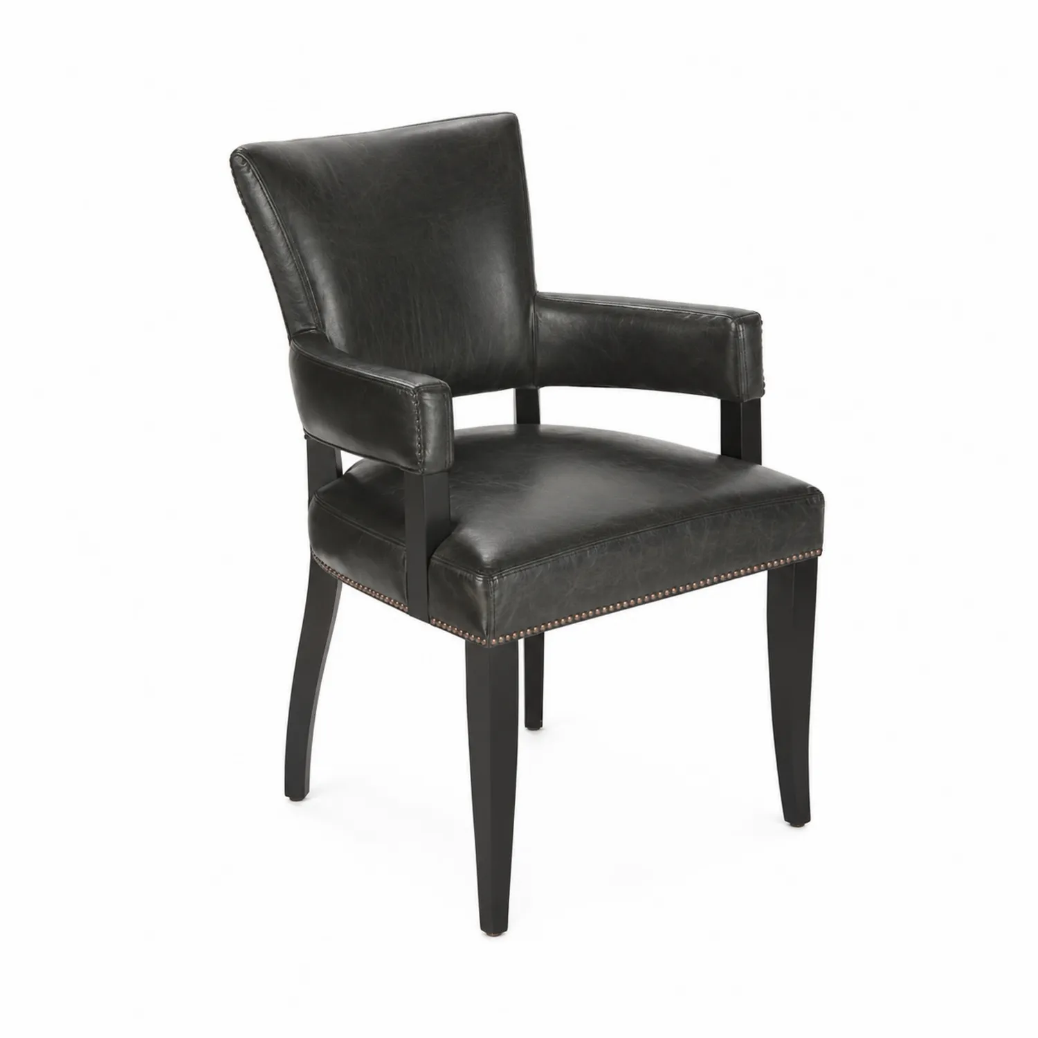 Fauteuil en cuir synthétique avec accoudoirs
