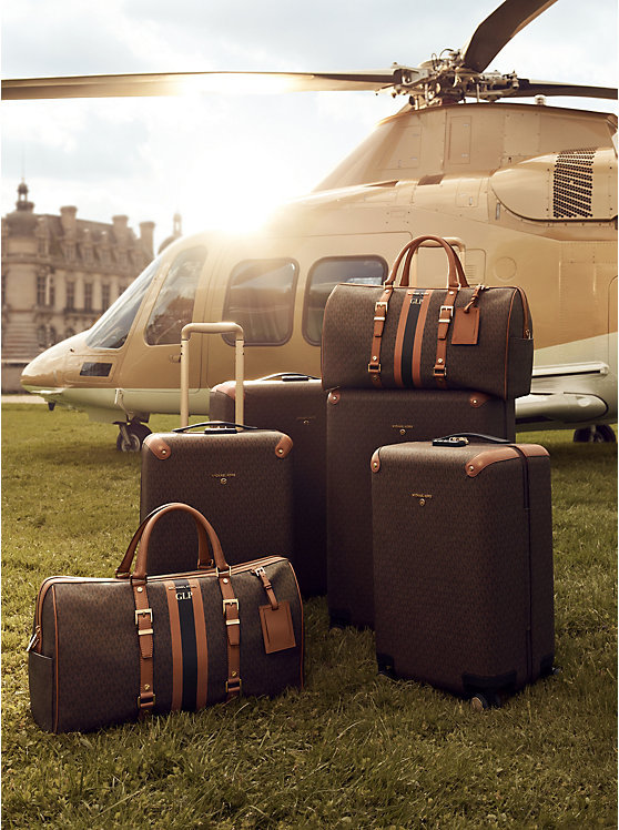 Bedford Travel Extra-Large Logo Stripe Weekender Bag