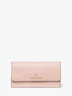 Large Pebbled Leather Tri-Fold Wallet