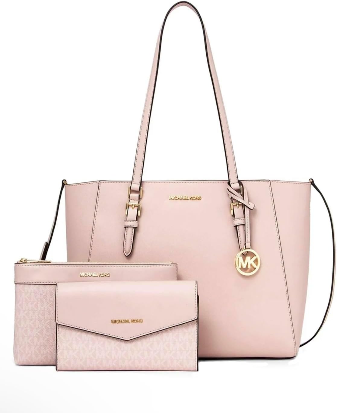 Michthtael Kors Charlotte Large 3-in-1 Tote Crossbody Handbag Leather