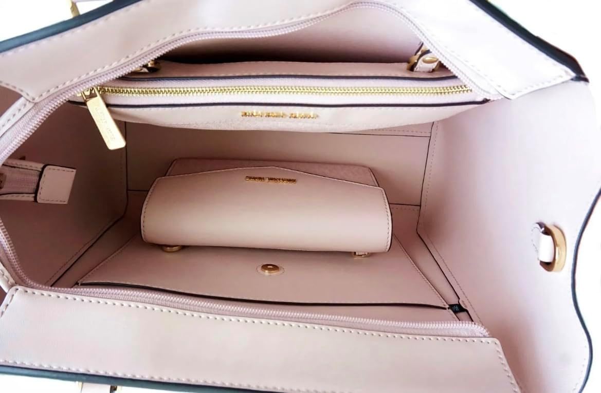 Michthtael Kors Charlotte Large 3-in-1 Tote Crossbody Handbag Leather