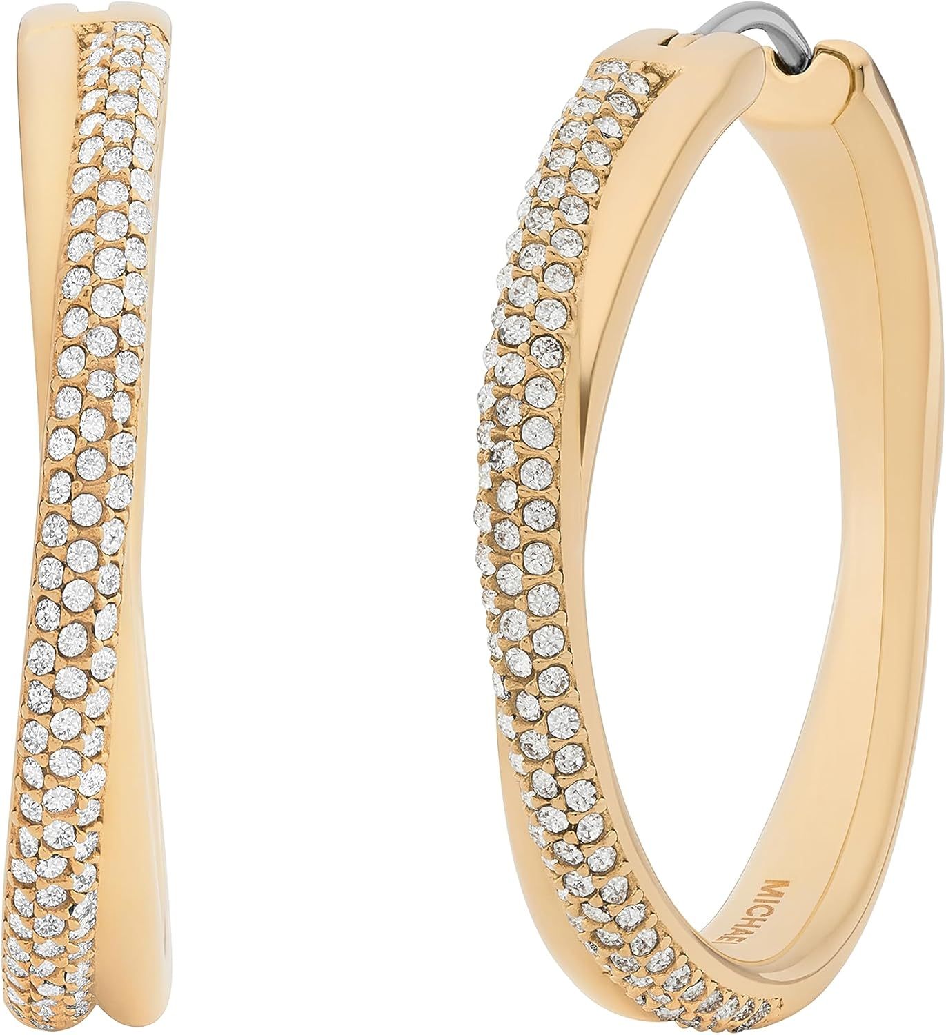 19 Styles - Michthtael Kors Gold-Tone Hoop Earrings for Women; Huggie Earrings for Women; Stainless Steel Earrings; Jewelry for Women