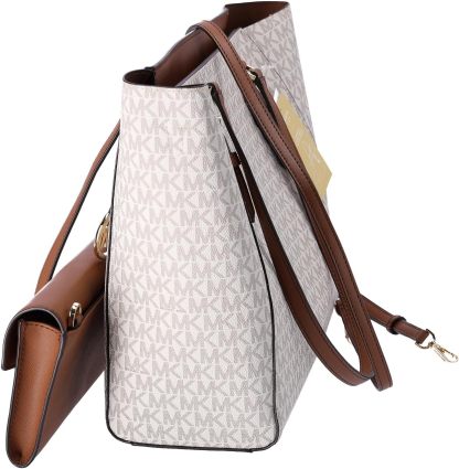 Michthtael Kors Charlotte Large 3-in-1 Tote Crossbody Handbag Leather