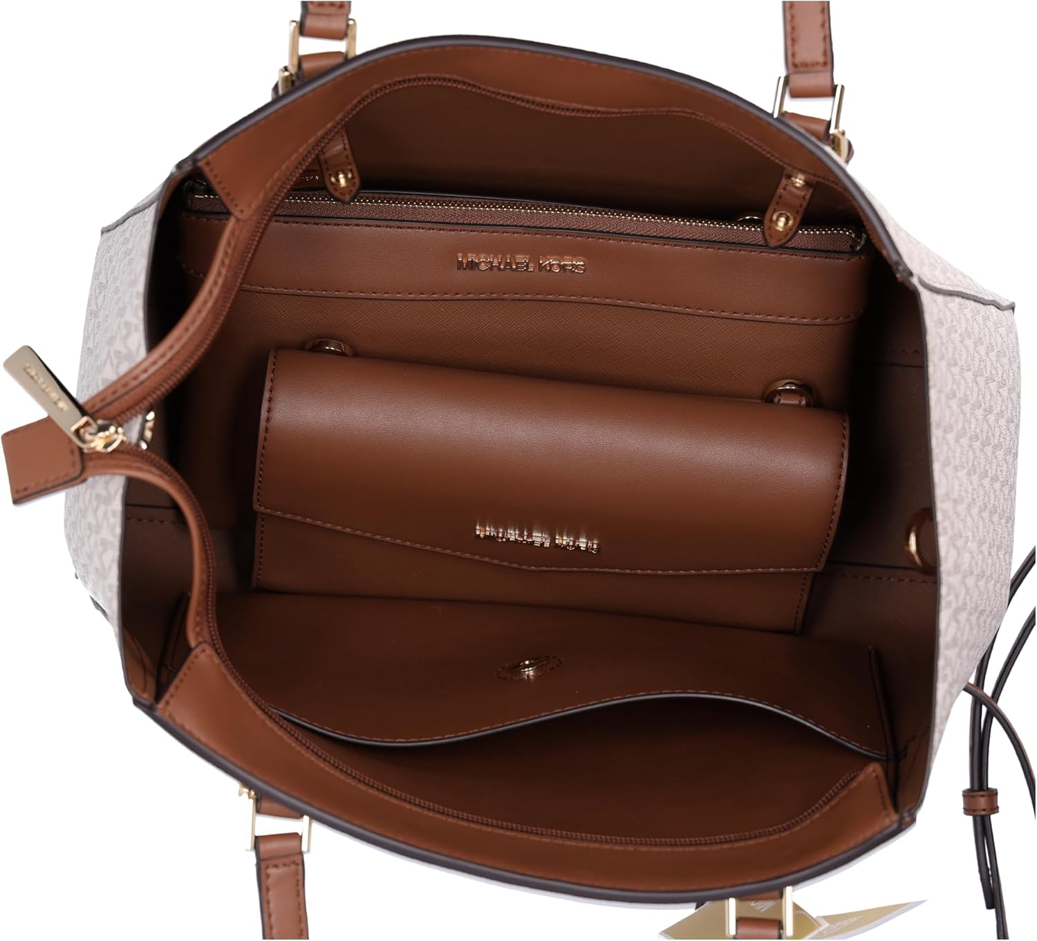 Michthtael Kors Charlotte Large 3-in-1 Tote Crossbody Handbag Leather