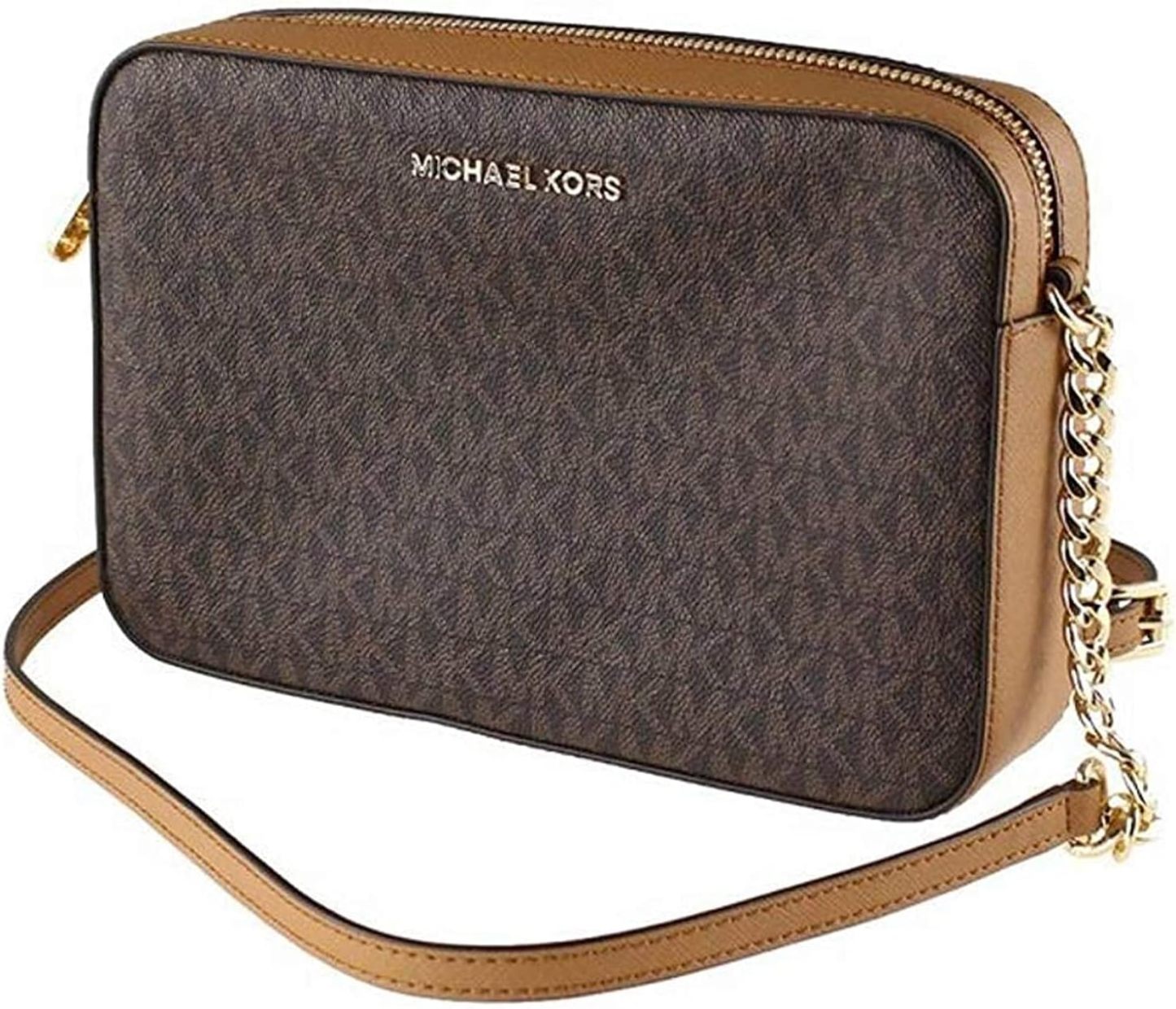 3 Styltes - Michthtael Kors Women's Jet Set Item Lg Crossbody Signature PVC