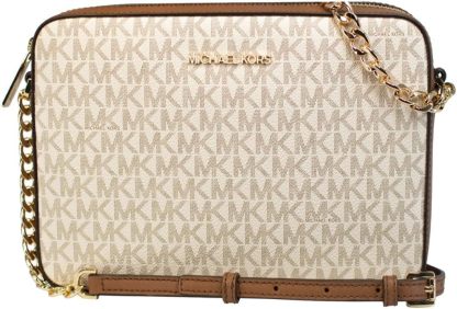3 Styltes - Michthtael Kors Women's Jet Set Item Lg Crossbody Signature PVC