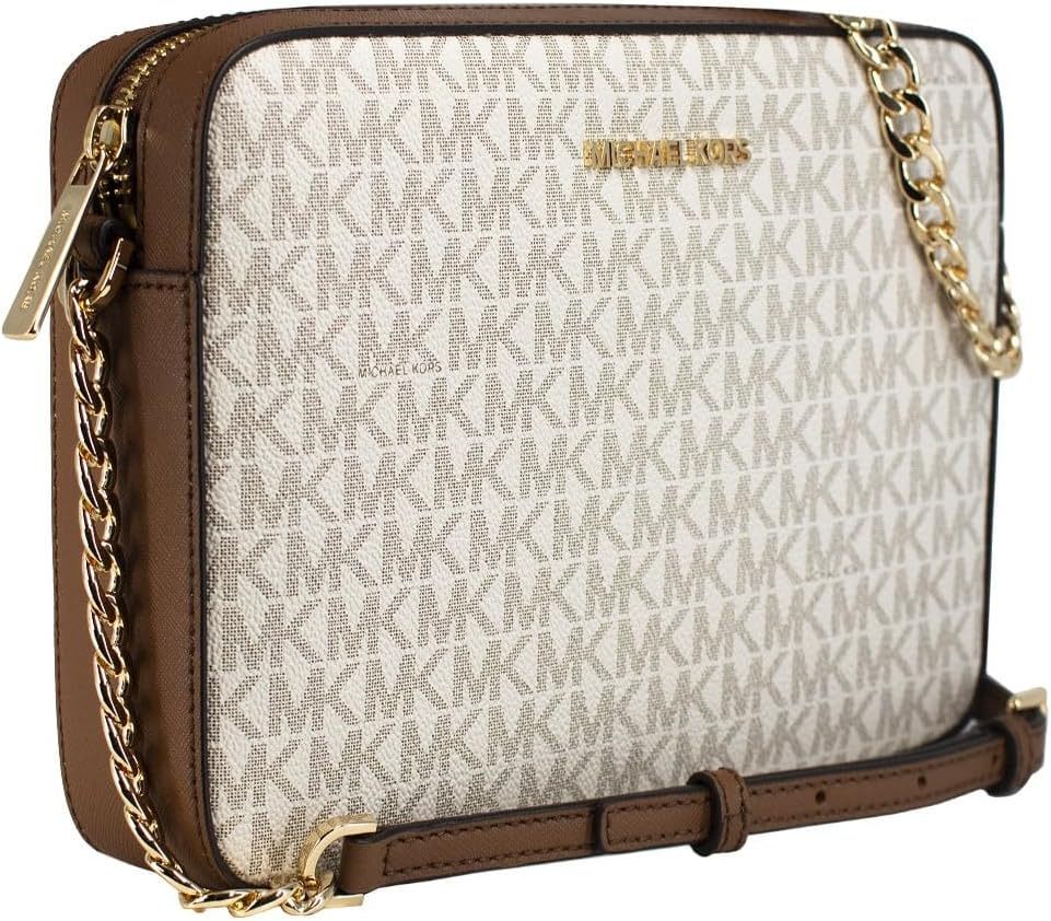 3 Styltes - Michthtael Kors Women's Jet Set Item Lg Crossbody Signature PVC