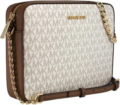 3 Styltes - Michthtael Kors Women's Jet Set Item Lg Crossbody Signature PVC