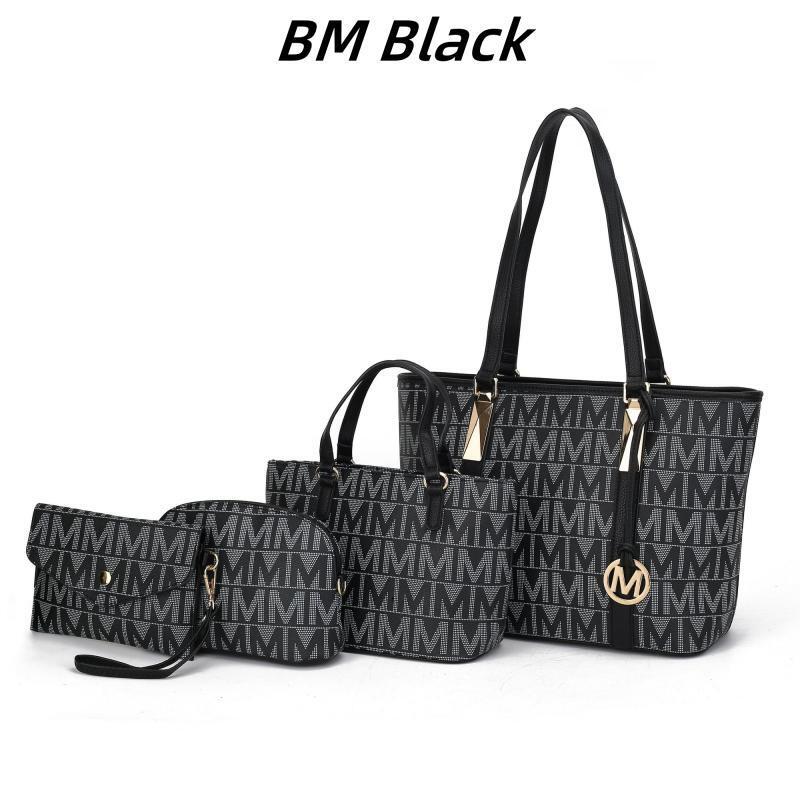 30 Styles Michaethtl Kors Collection Vegan Leather Women's Tote Bag, Small Tote Handbag, Pouch Purse & Wristlet Wallet Bag 4 pcs set
