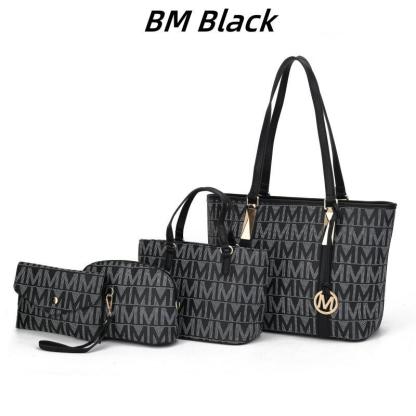 30 Styles Michaethtl Kors Collection Vegan Leather Women's Tote Bag, Small Tote Handbag, Pouch Purse & Wristlet Wallet Bag 4 pcs set