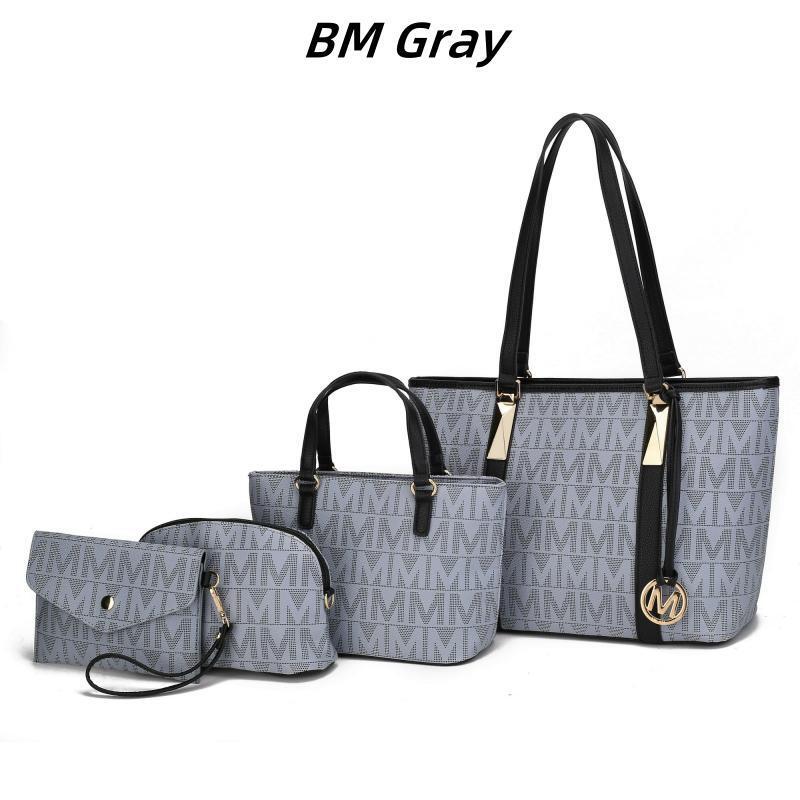30 Styles Michaethtl Kors Collection Vegan Leather Women's Tote Bag, Small Tote Handbag, Pouch Purse & Wristlet Wallet Bag 4 pcs set