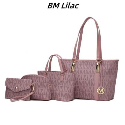 30 Styles Michaethtl Kors Collection Vegan Leather Women's Tote Bag, Small Tote Handbag, Pouch Purse & Wristlet Wallet Bag 4 pcs set