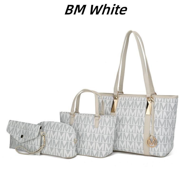 30 Styles Michaethtl Kors Collection Vegan Leather Women's Tote Bag, Small Tote Handbag, Pouch Purse & Wristlet Wallet Bag 4 pcs set