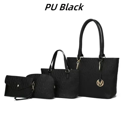 30 Styles Michaethtl Kors Collection Vegan Leather Women's Tote Bag, Small Tote Handbag, Pouch Purse & Wristlet Wallet Bag 4 pcs set