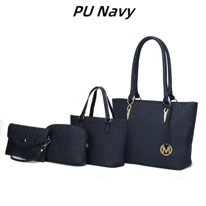 30 Styles Michaethtl Kors Collection Vegan Leather Women's Tote Bag, Small Tote Handbag, Pouch Purse & Wristlet Wallet Bag 4 pcs set